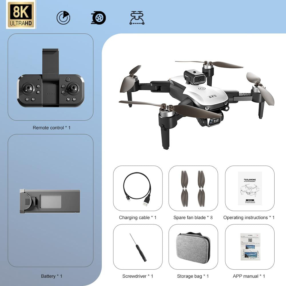 SkyMaster 4K & 8K HD Dual Camera Foldable Drone – Pro Aerial Photography & Obstacle Avoidance