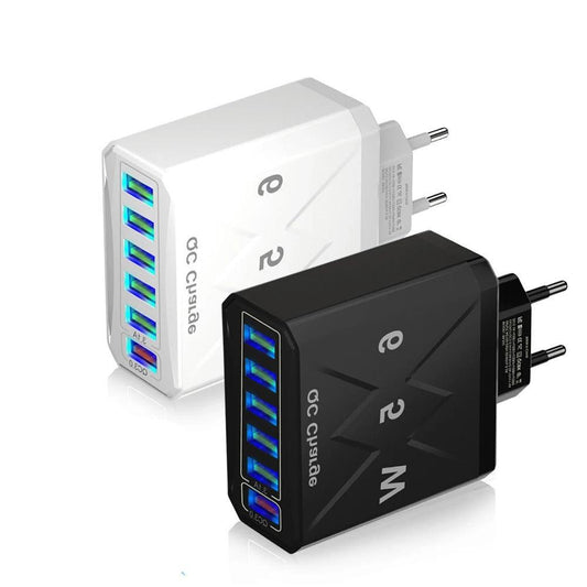 65W Multi USB 6-Port Fast Charging Charger