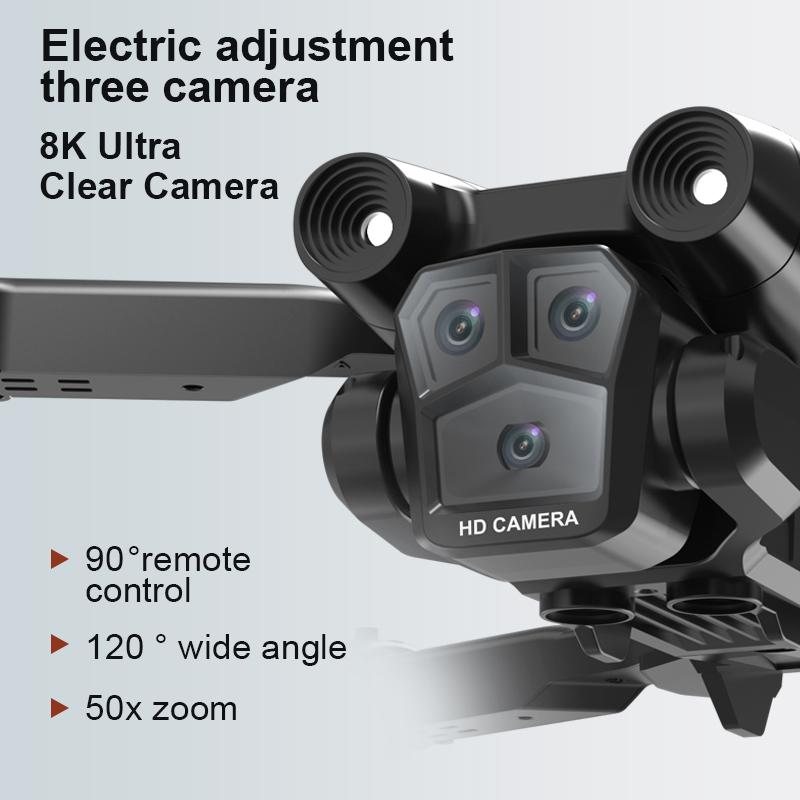 Hydra Drone 8K Professional Foldable with Triple HD Wide Angle Cameras