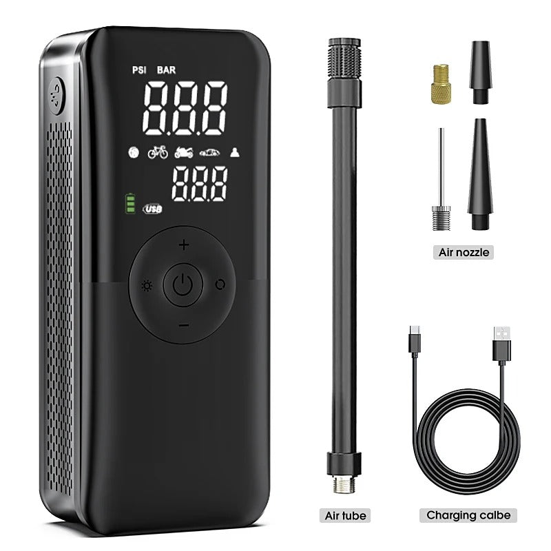 Rechargeable Portable Tire Inflator – Cordless Digital Air Compressor