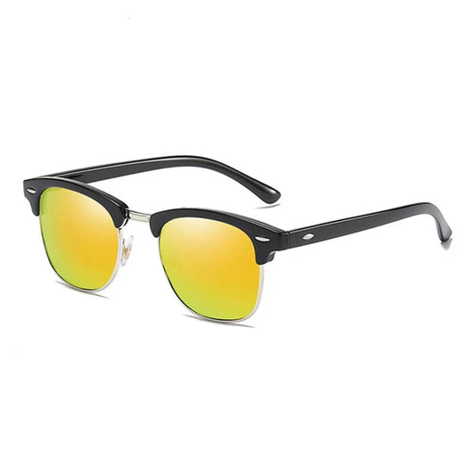 Classic Half Frame Polarised Sunglasses – Retro Small Anti-Glare Shades