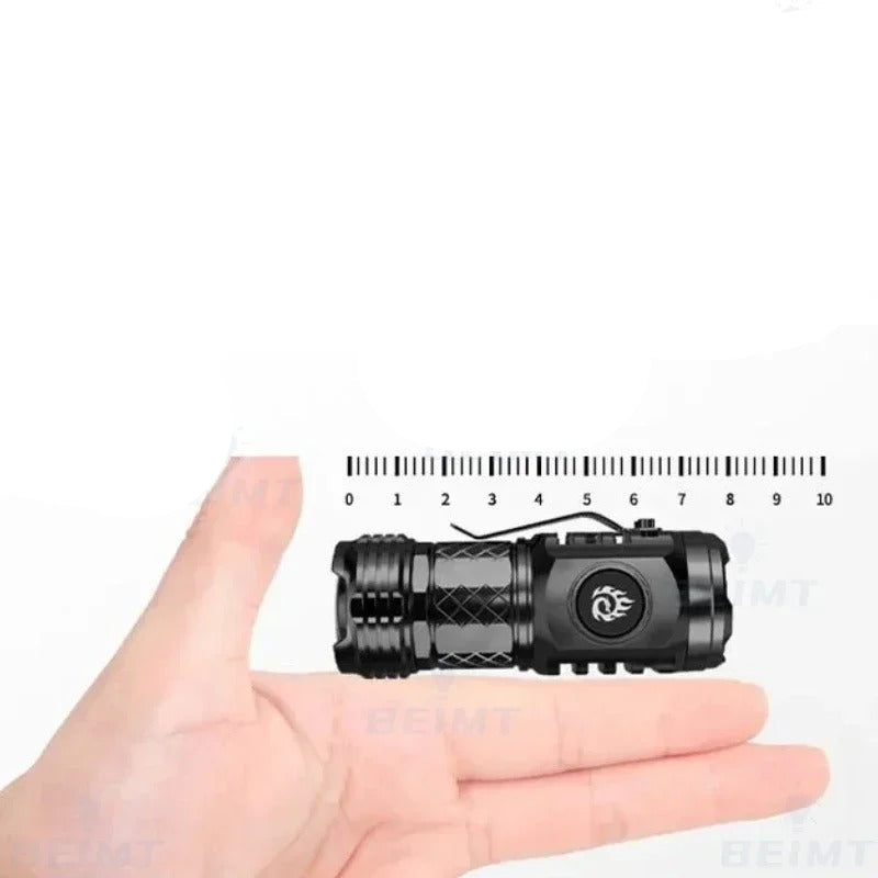 LED Flashlight Super Bright Rechargeable Waterproof Torch with Cap Clip