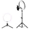 LED Selfie Ring Light with USB Remote – Tripod & Phone Holder