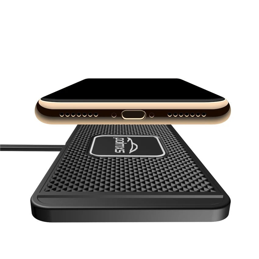 15W Car Wireless Charger – Qi-Certified Type-C Charging Mat with Non-Slip Pad