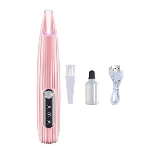 Portable Pet Paw Trimmer with LED Light – Rechargeable Cordless Nail Grinder