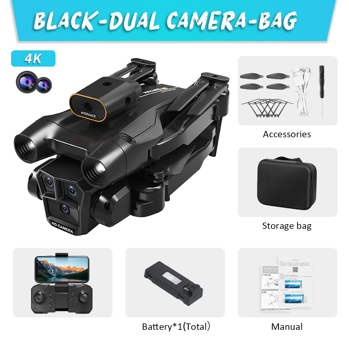 Hydra Drone 8K Professional Foldable with Triple HD Wide Angle Cameras