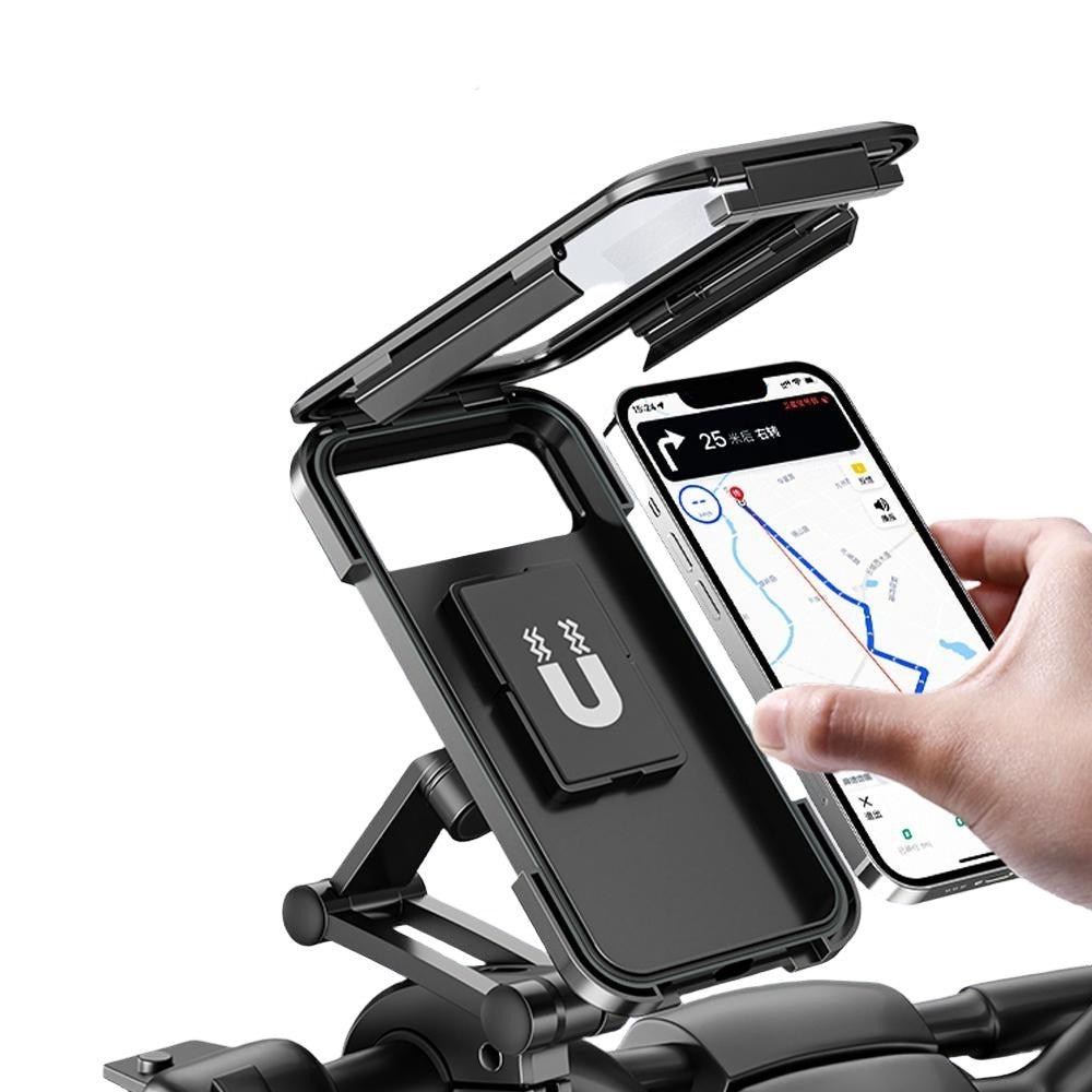 Waterproof Motorcycle Phone Holder Universal 360° Swivel Adjustable Bike Mount for GPS and Cellphones