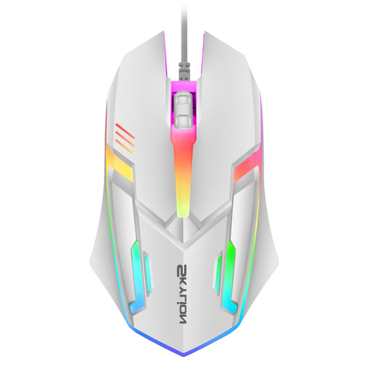 Wired Gaming Mouse 3-Button with Colorful Lighting