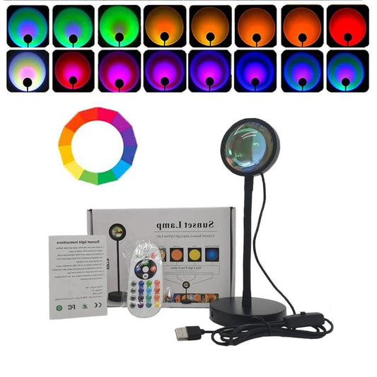 Smart Bluetooth Rainbow Sunset Projector Lamp – Ambient Night Light
