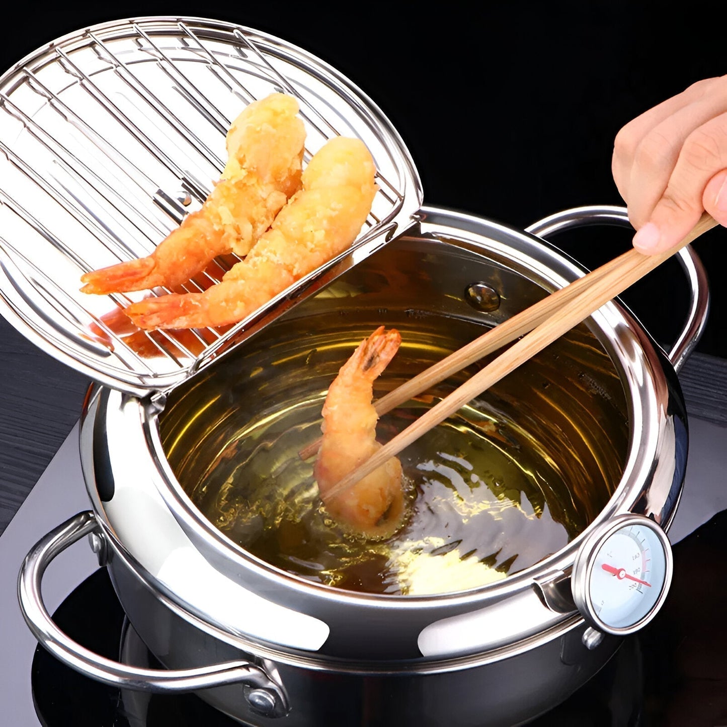 Deep Fryer Pot – Heavy-Duty Non-Stick Frying Pot for Crispy, Golden Fried Foods