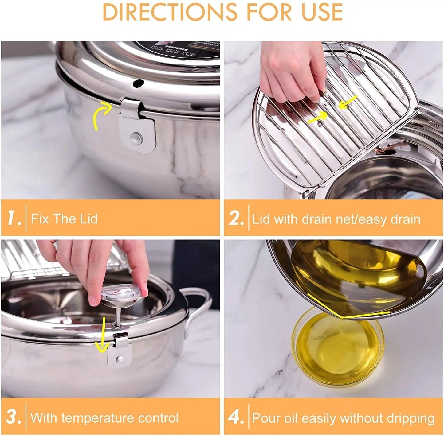 Deep Fryer Pot – Heavy-Duty Non-Stick Frying Pot for Crispy, Golden Fried Foods