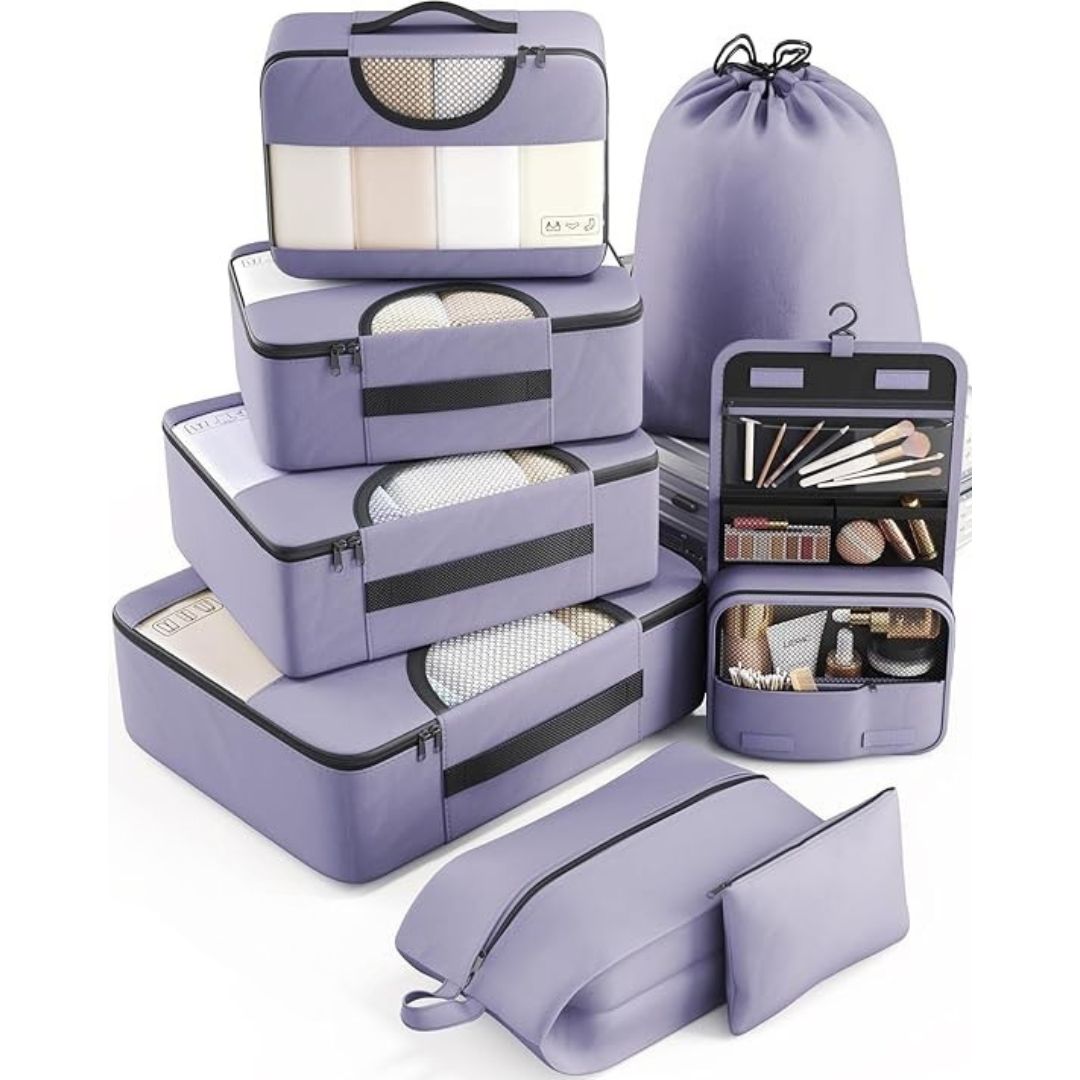8 Set Packing Cubes for Travel – Durable, Space-Saving Organizers