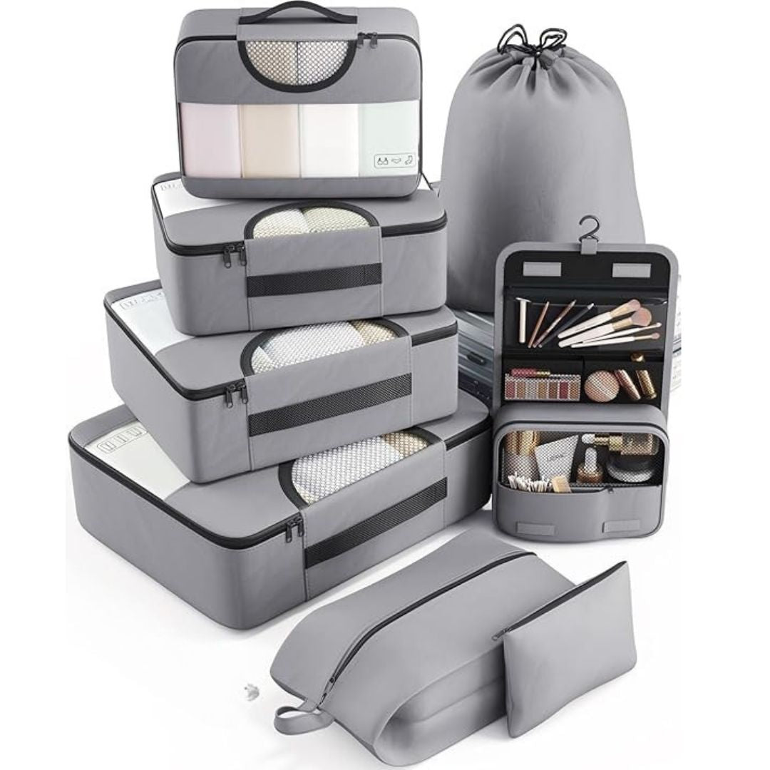 8 Set Packing Cubes for Travel – Durable, Space-Saving Organizers