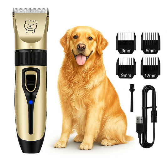 PetGroom Professional Dog Hair Clipper – Ultra-Quiet & USB Rechargeable
