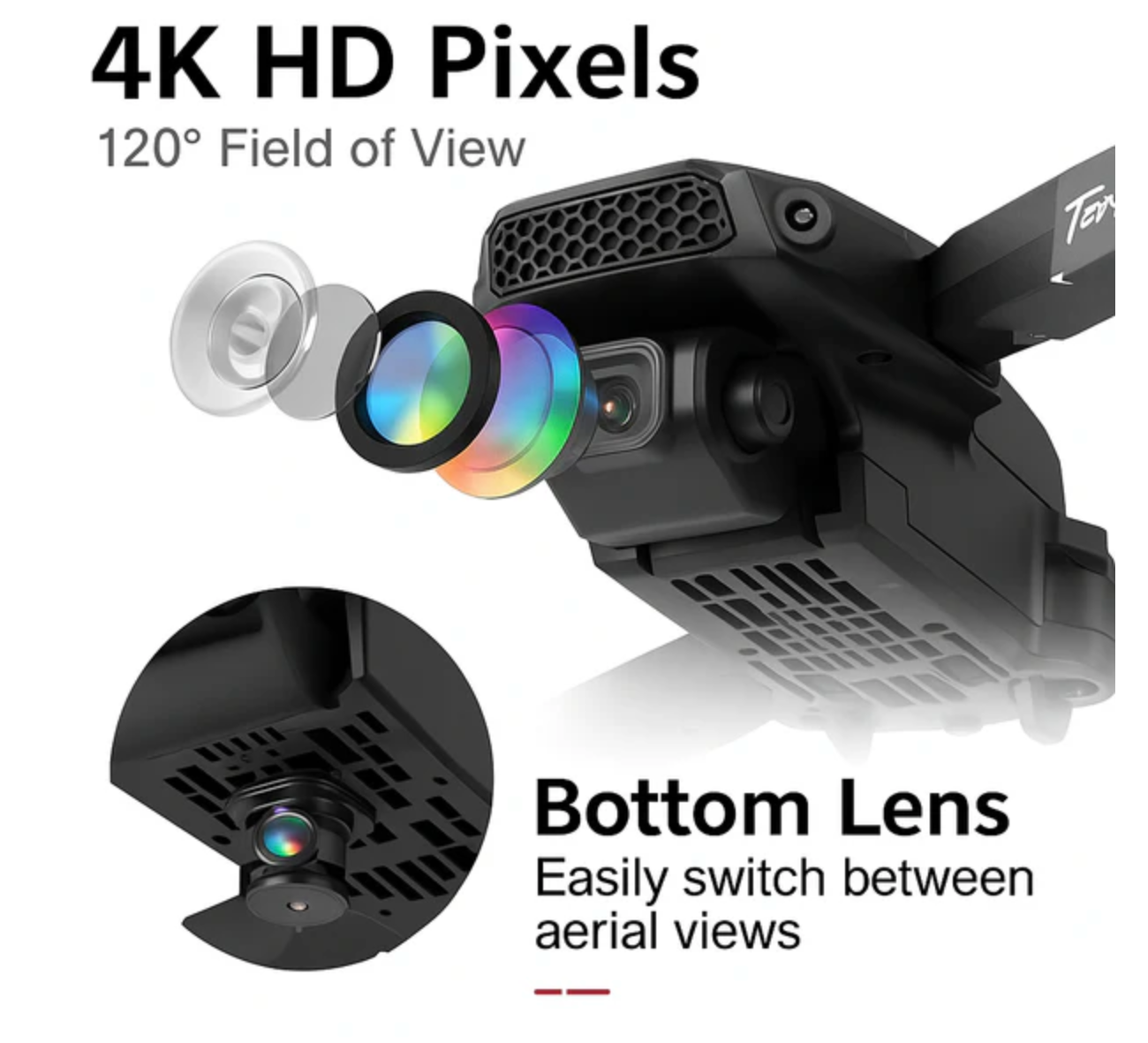 4K Drone Quadcopter with Ultra HD Dual Camera