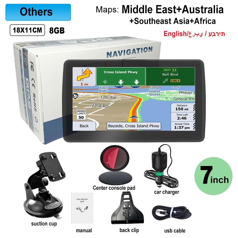 7-Inch GPS Navigation System – Car & Truck SAT NAV with Free 2024 Europe Maps