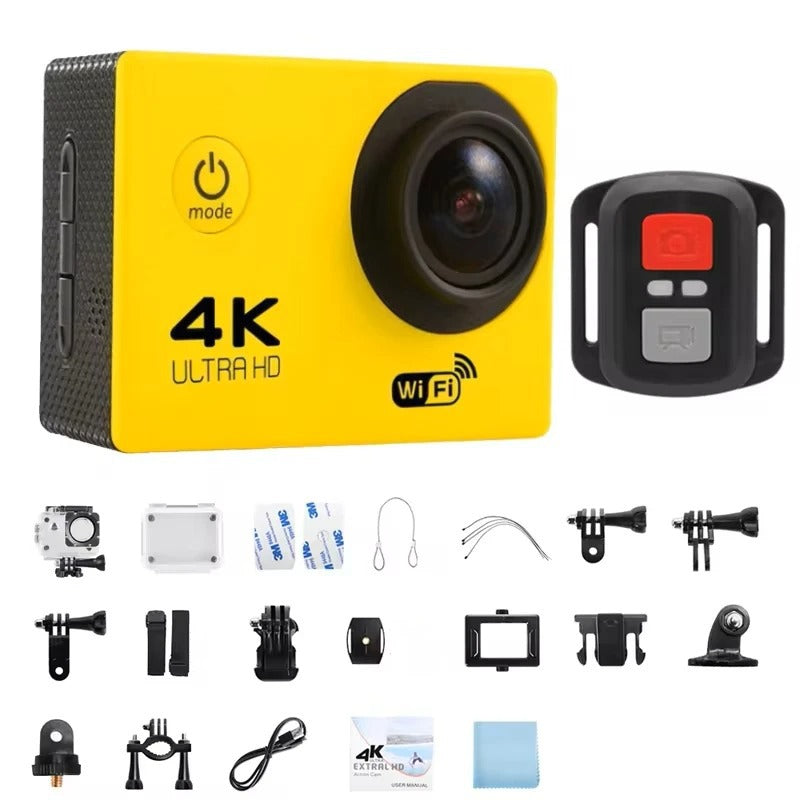 Ultra HD 4K Action Camera – Wide-Angle, Waterproof Video Recording Sports Cam