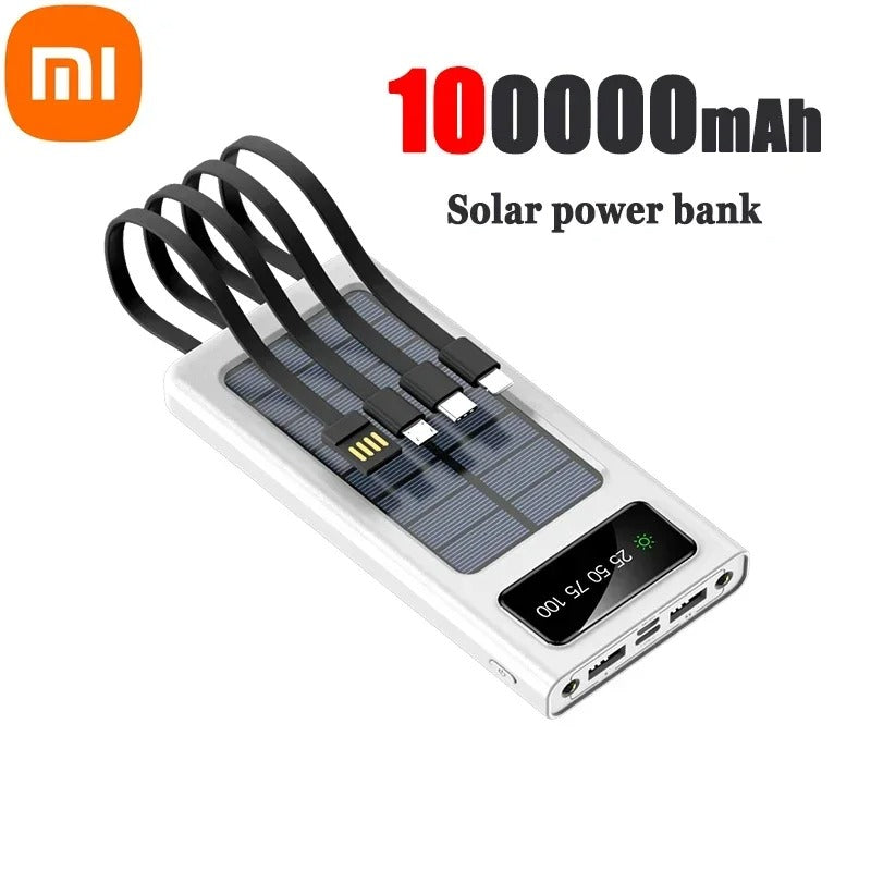 200000mAh Solar Power Bank – 4-in-1 Ultra Capacity Fast Charging