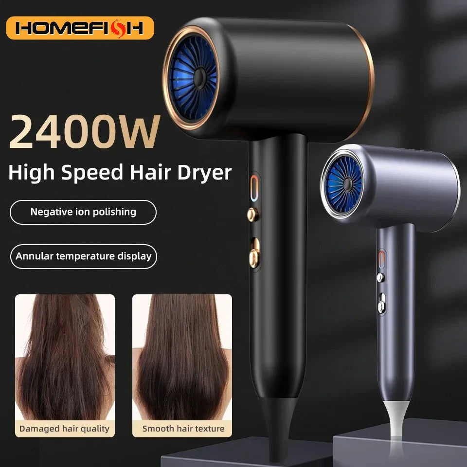 Professional Hair Dryer – 2400W Hot & Cold Wind Ionic Blow Dryer