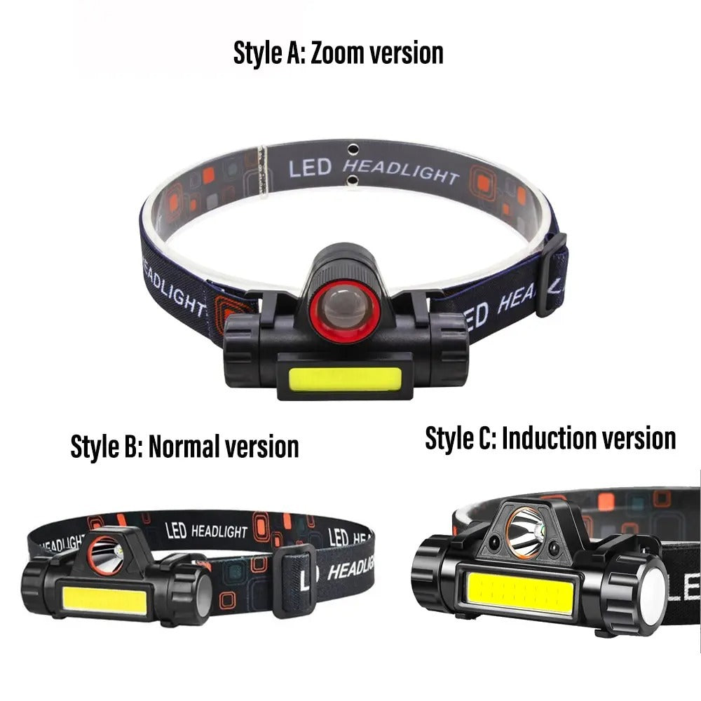 Rechargeable Fishing LED Headlamp – Work Light for Camping