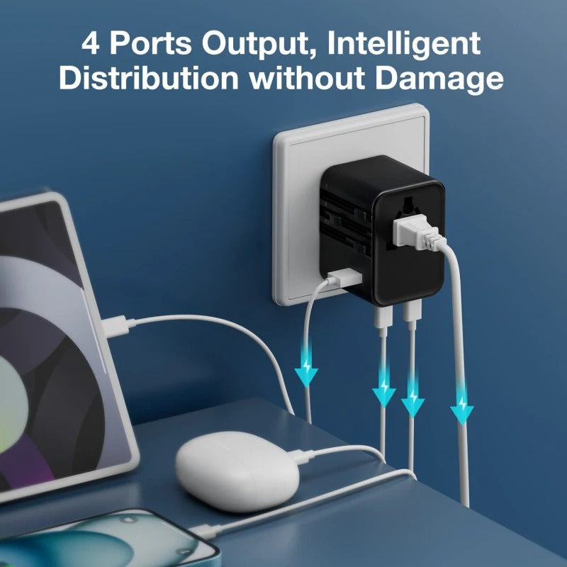 Universal Travel Adapter EU/UK/US/Aus/Asia Plug Compatibility