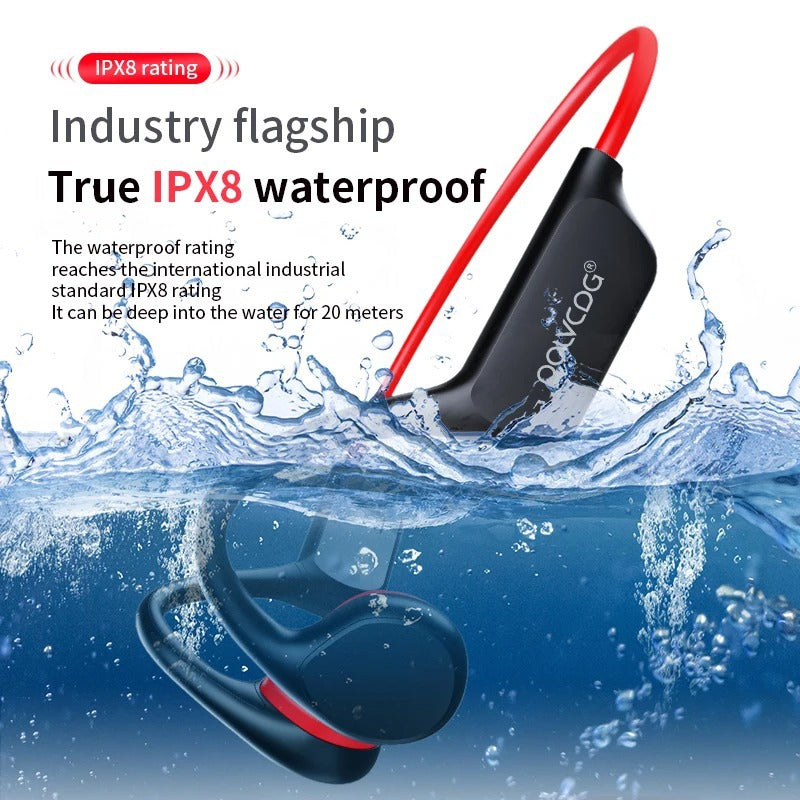 Bone Conduction Bluetooth Headphones with 32GB Storage Waterproof