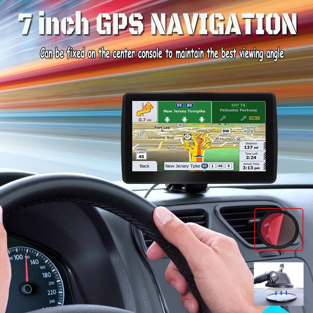 7-Inch GPS Navigation System – Car & Truck SAT NAV with Free 2024 Europe Maps