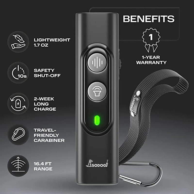 Ultrasonic Dog Training & Bark Control Device