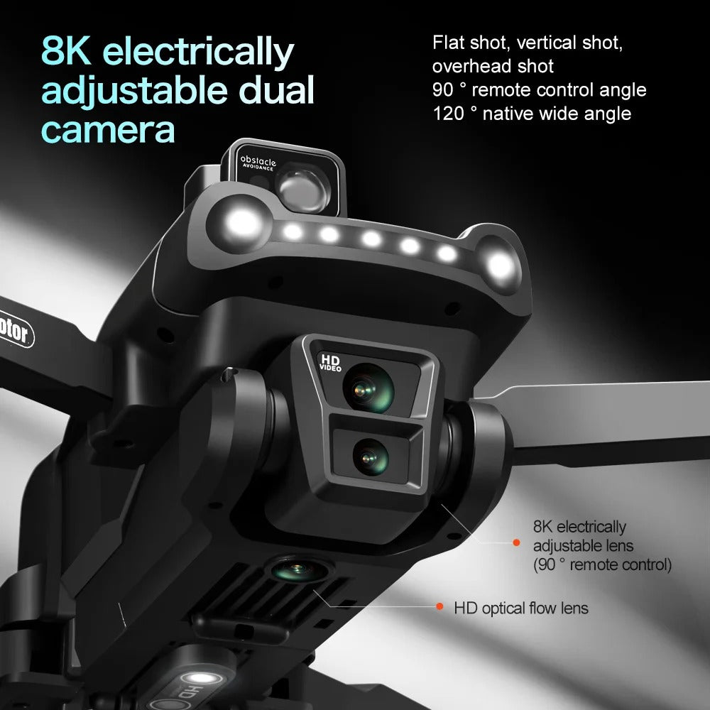 Dual Camera Foldable Drone – 1080P WiFi FPV Quadcopter with Brushless Motors & Wide-Angle HD Lens