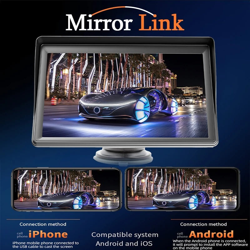7-Inch Portable Car Radio – Wireless Car Player