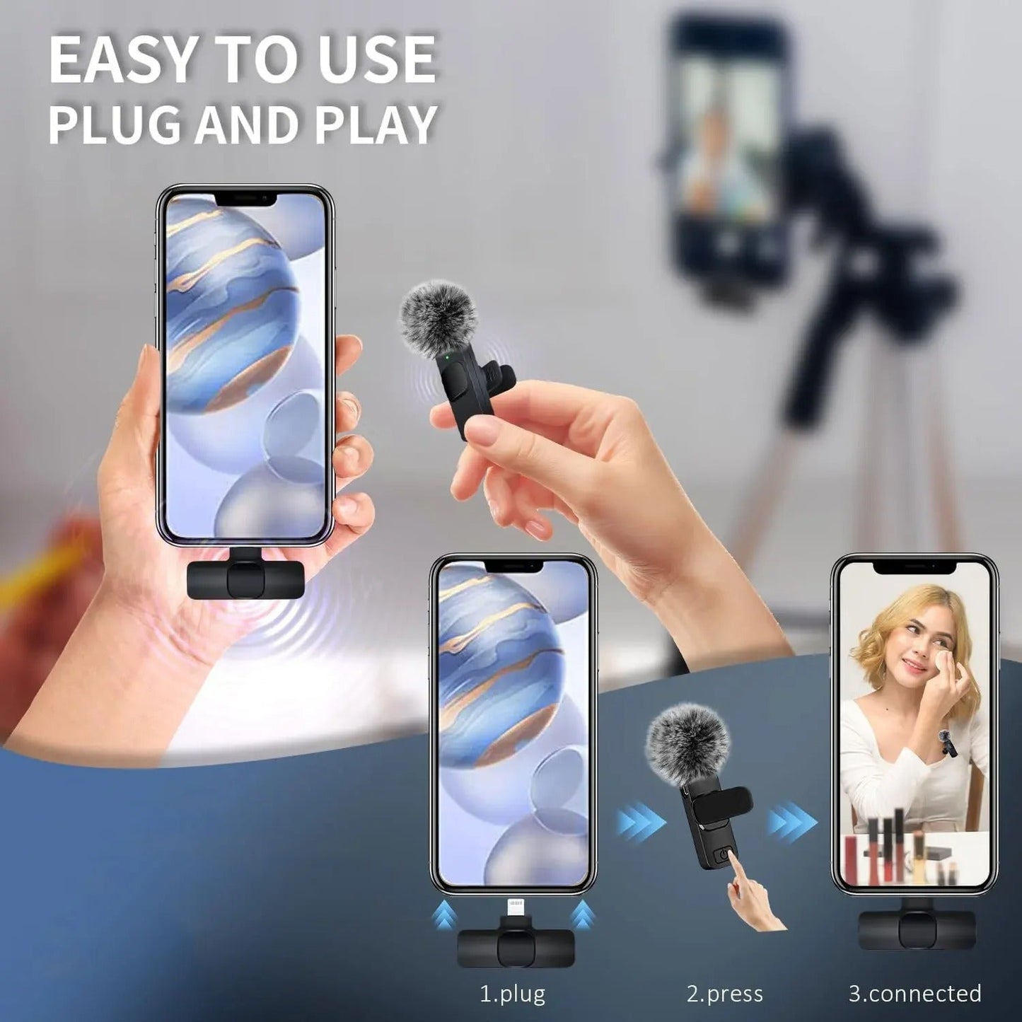 ClipMic Portable Wireless Lavalier Microphone