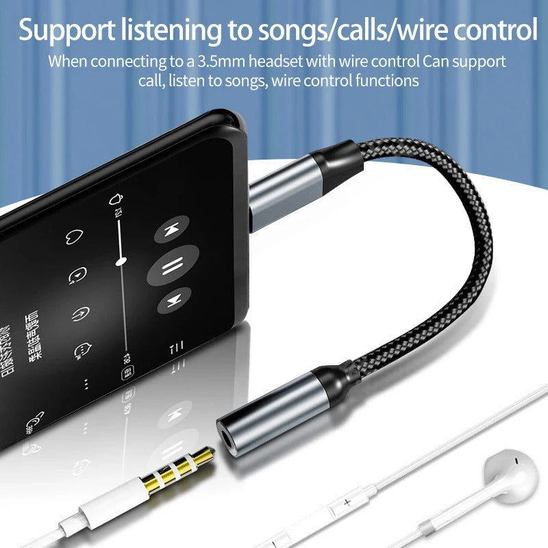 USB Type-C to 3.5mm Aux Adapter - Type-C to 3.5mm Audio Cable Converter