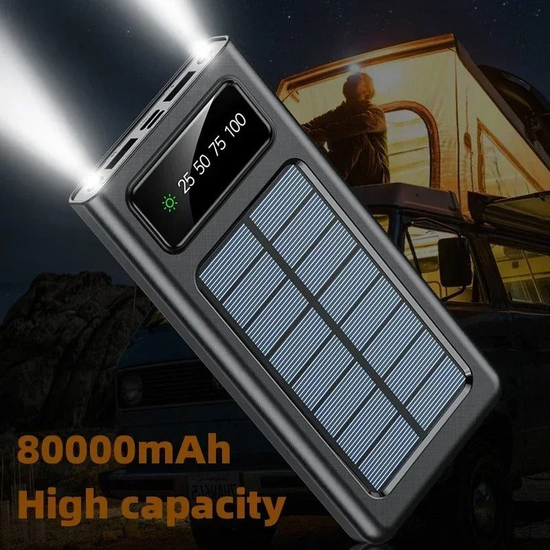 200000mAh Solar Power Bank – 4-in-1 Ultra Capacity Fast Charging