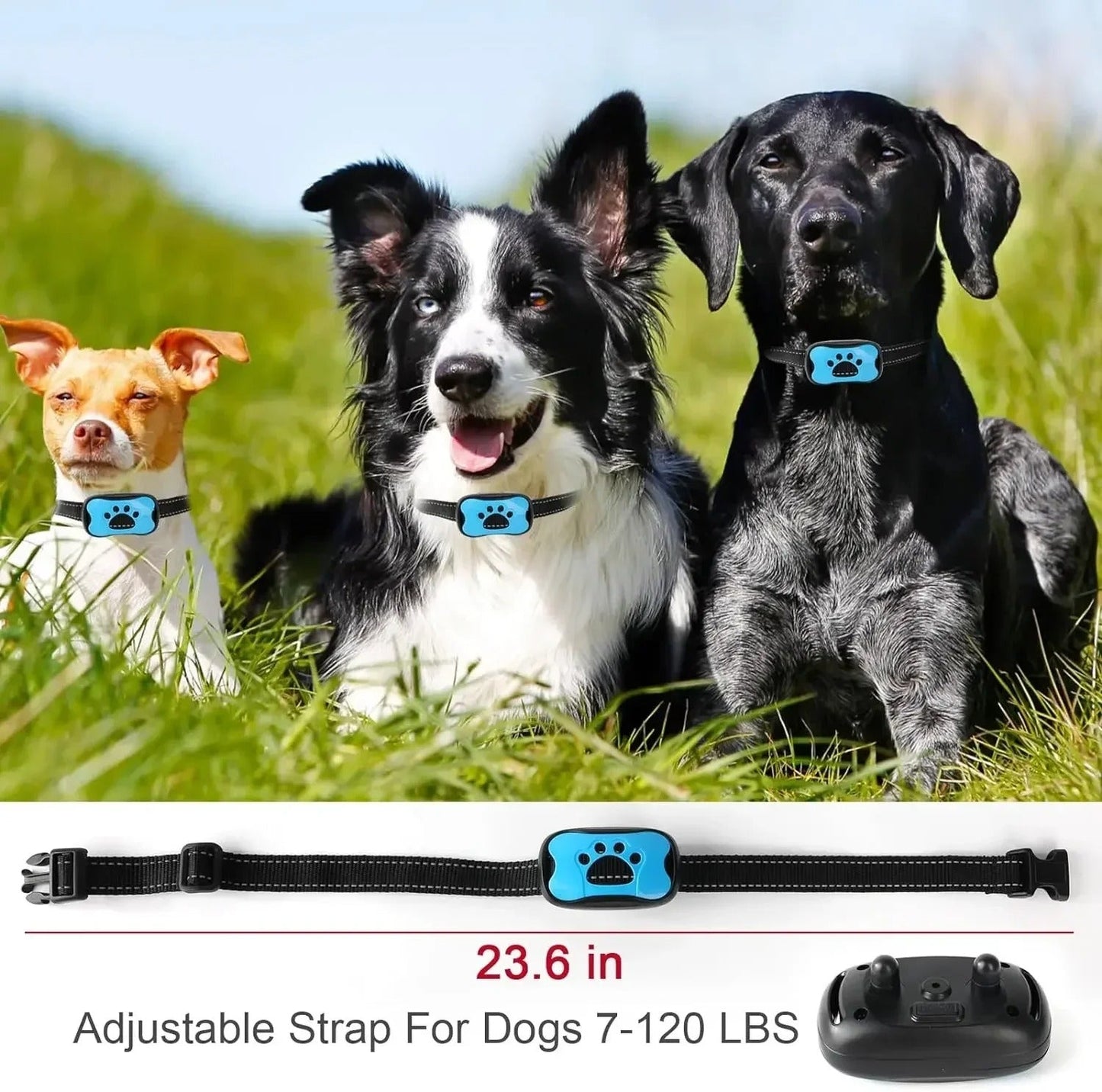 Pet Dog Anti-Barking Device USB Rechargeable Training Collar (harmless)