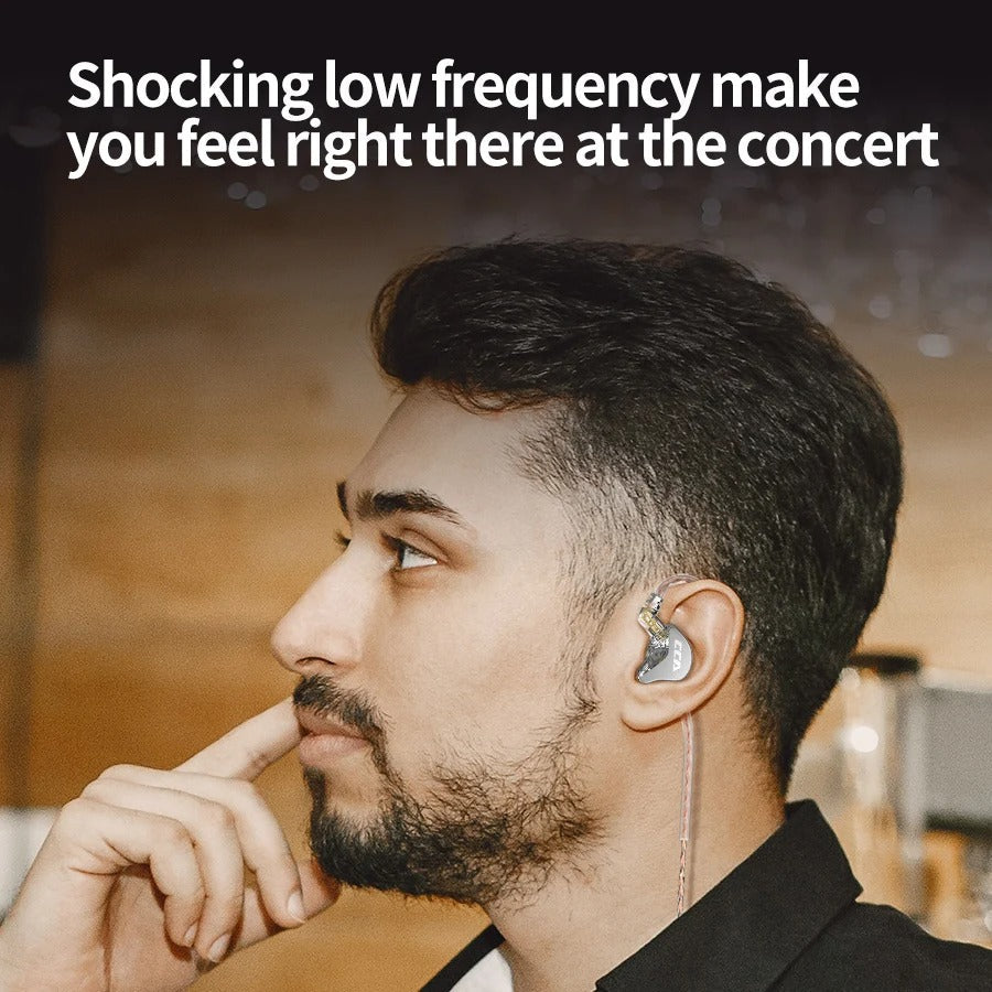 CCA CRA In-Ear Monitor Headphones – Wired IEM Earphones with Ultra-Thin Diaphragm & Deep Bass Sound