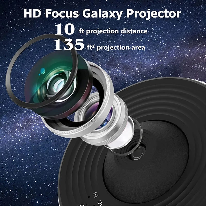 Galaxy Projector Night Light – 360° Rotating Starry Sky Planetarium Lamp