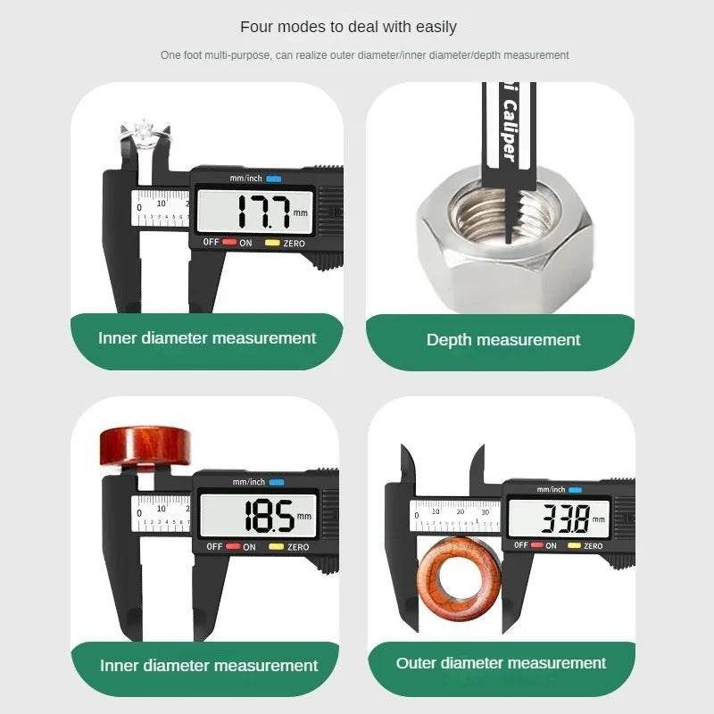 150mm Electronic Digital Caliber LCD Display Vernier Micrometer Gauge with Storage Box