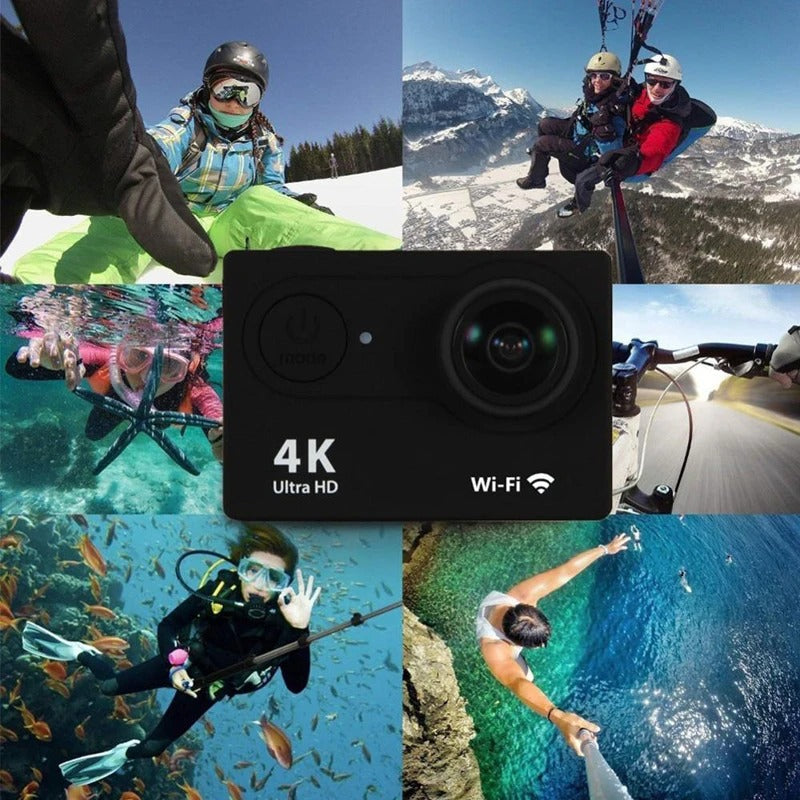 Ultra HD 4K Action Camera – Wide-Angle, Waterproof Video Recording Sports Cam