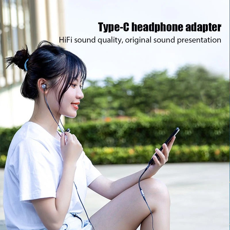USB Type-C to 3.5mm Aux Adapter - Type-C to 3.5mm Audio Cable Converter