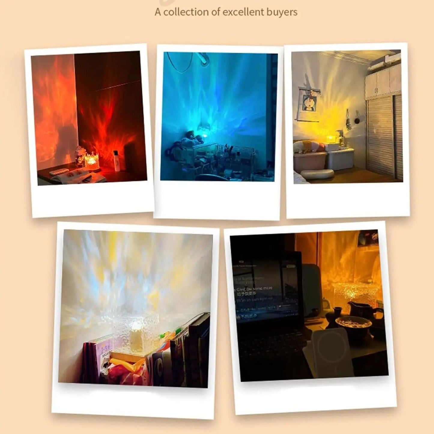 Ocean Wave Projector Light 16 Colors Aurora Glow Lamp