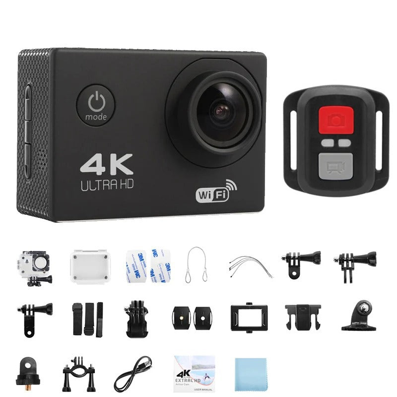 Ultra HD 4K Action Camera – Wide-Angle, Waterproof Video Recording Sports Cam