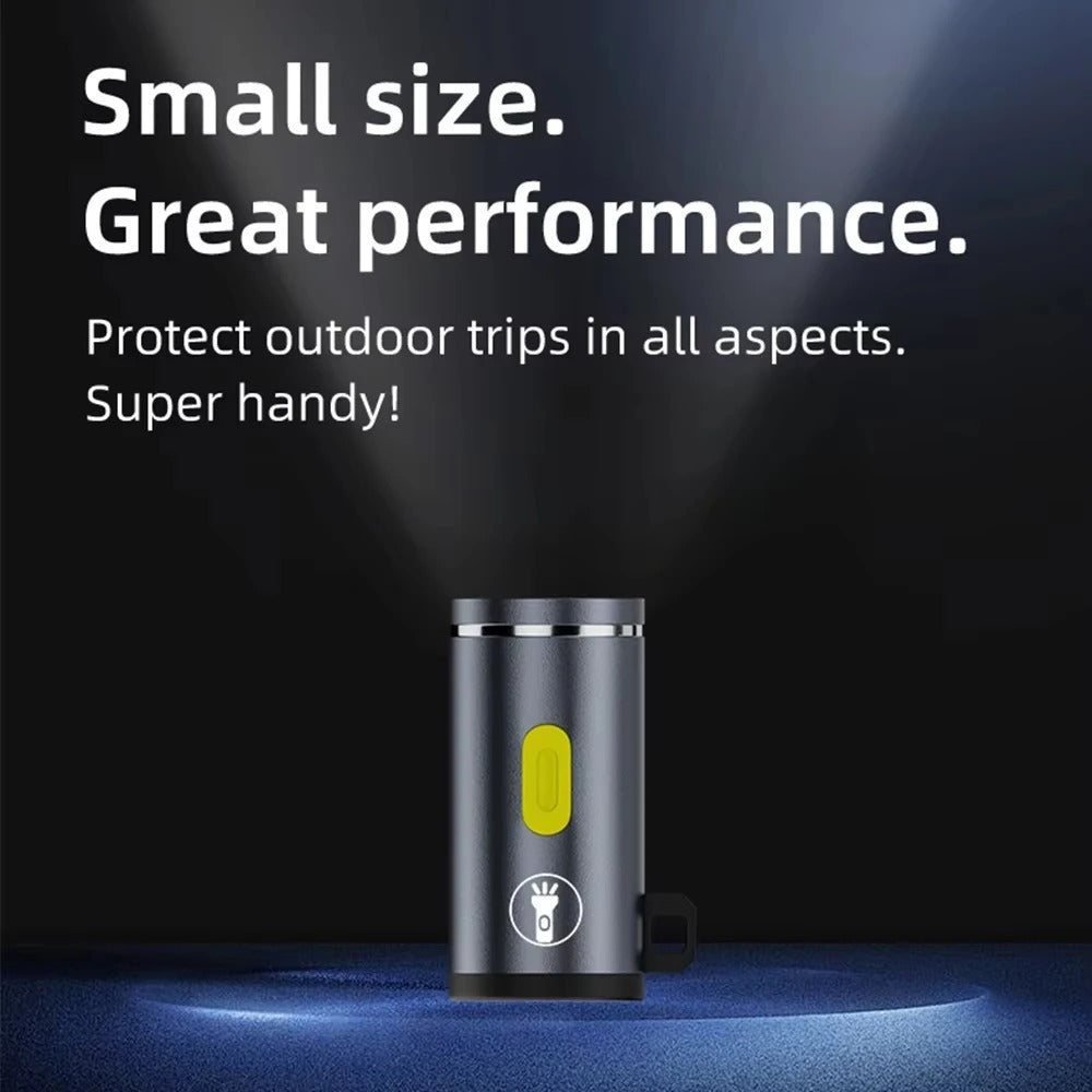 Mini Portable LED Flashlight – High Brightness USB Type-C Rechargeable Torch