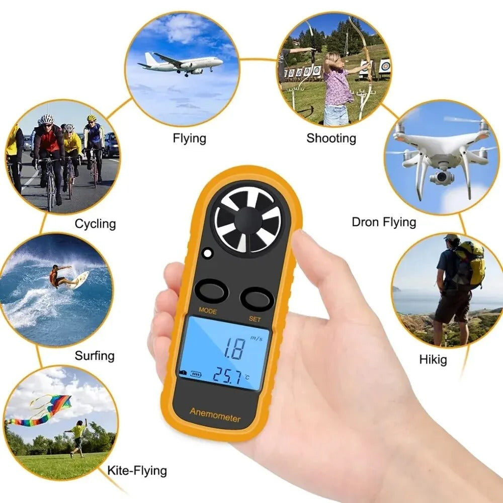 Digital Pocket Anemometer – Smart Wind Speed & Temperature Meter