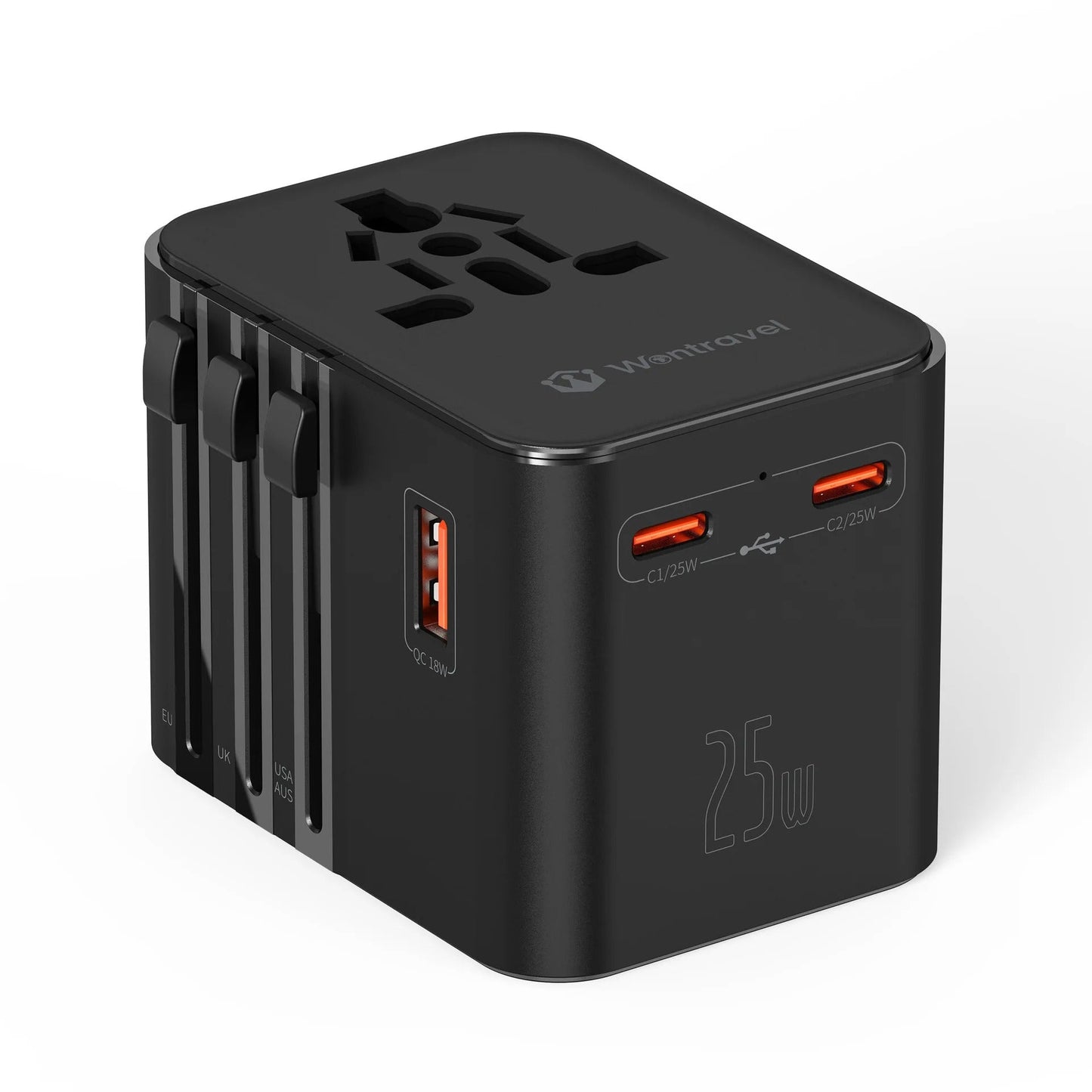 Universal Travel Adapter EU/UK/US/Aus/Asia Plug Compatibility