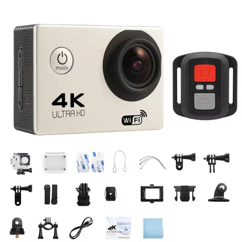 Ultra HD 4K Action Camera – Wide-Angle, Waterproof Video Recording Sports Cam