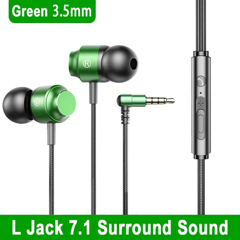 Jack Wired Gaming Headset HiFi Surround Sound with Mic