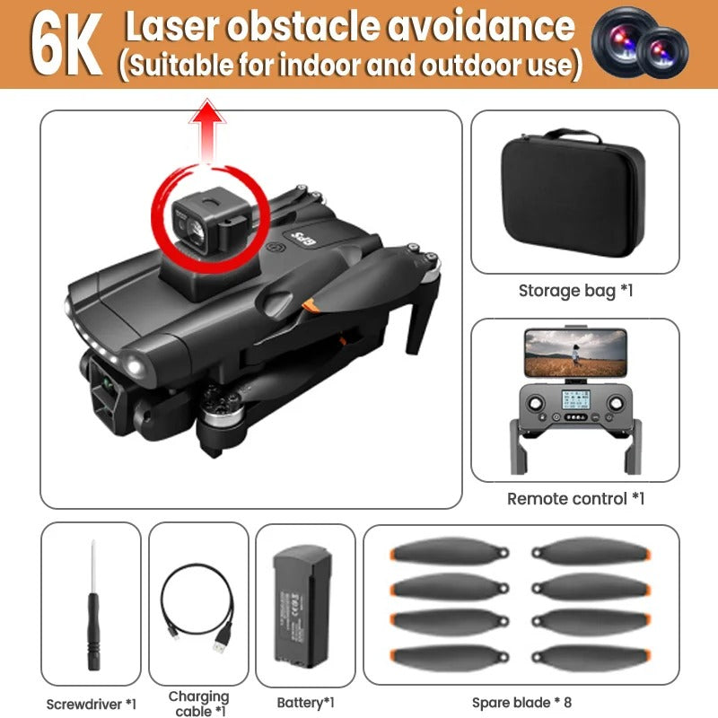 Dual Camera Foldable Drone – 1080P WiFi FPV Quadcopter with Brushless Motors & Wide-Angle HD Lens