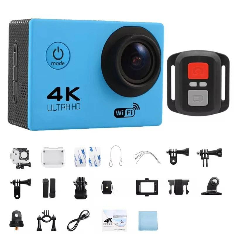 Ultra HD 4K Action Camera – Wide-Angle, Waterproof Video Recording Sports Cam