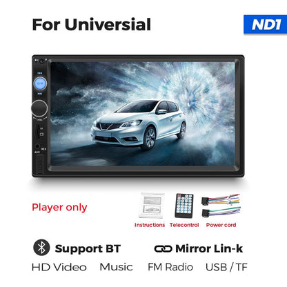 7 Inch HD Touch Screen Car Multimedia MP5 Player Intelligent System with Backup Camera Support, SWC, Mirror Link