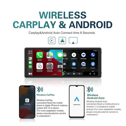 10.26 Inch Universal Car Radio Multimedia Player Wireless CarPlay & Android Auto, MP5 Video Player with WiFi